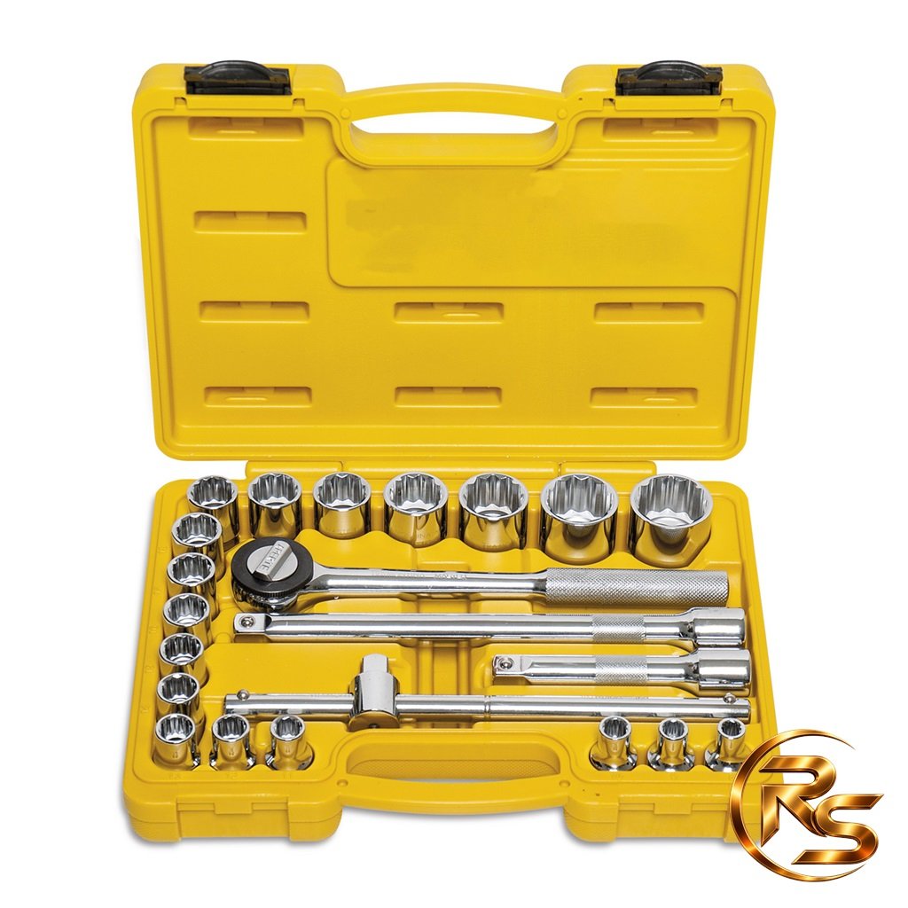 Jogo de Soquetes Estriados Encaixe 1/2" Tramontina MASTER – 22 Peças