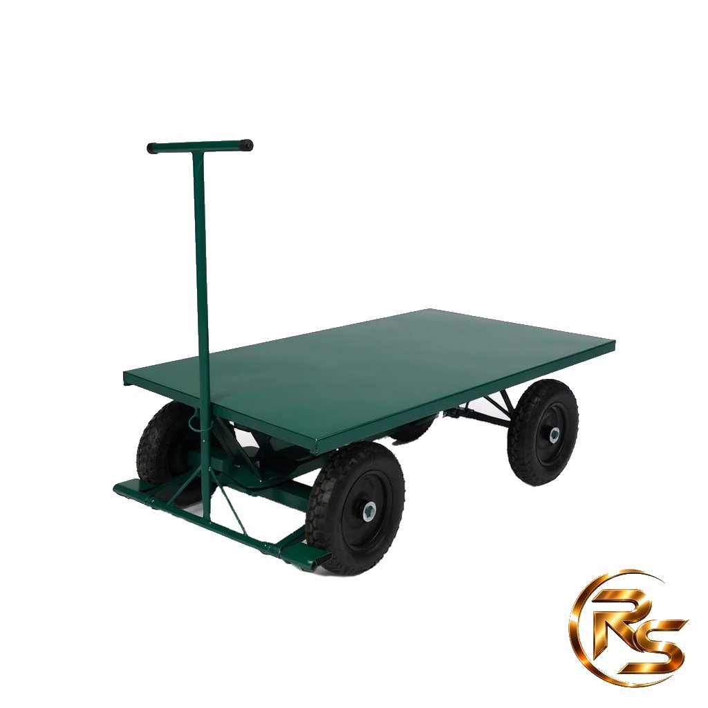 Carro Plataforma com Assoalho em Chapa e Rodas Pneumáticas 800 kg